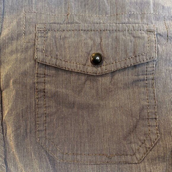 Buffalo David Bitton Mens Striped Button-Up Shirt S Blue Long Sleeve Cotton Casu - Picture 7 of 12